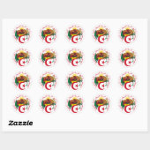 Algerijns Nationaal Emblem Ronde Sticker (Vel)