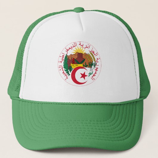 Algerijns Nationaal Emblem Trucker Pet (Voorkant)