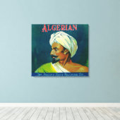 Algerijns Oranje etiket Canvas Afdruk (Insitu (Houten vloer))