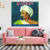 Algerijns Oranje etiket Canvas Afdruk (Insitu (Woonkamer))