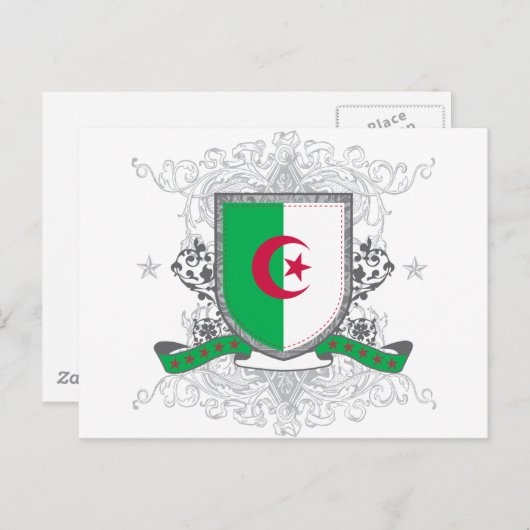 Algerijns schild briefkaart (Voorkant / Achterkant)
