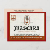  Algerijns Wijnetiket, Mascara Briefkaart (Voorkant / Achterkant)