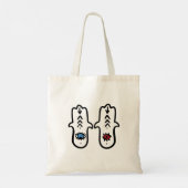 Algerijnse Amazigh Hamsa met het boze oog Tote Bag (Achterkant)