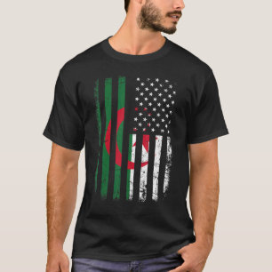 Algerijnse Amerikaanse vlag Algerijnse wortels Alg T-shirt