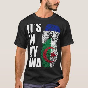 Algerijnse en Basotho mix DNA erfgoed vlag T-shirt