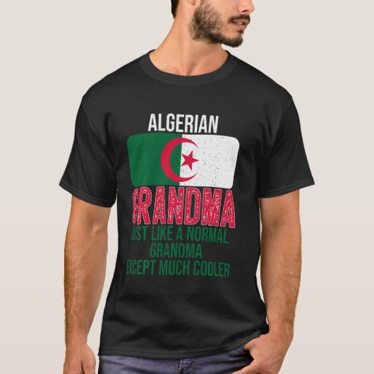 Algerijnse grootmoeder Algerije vlag voor moeder  T-shirt (Voorkant)