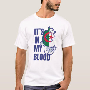 Algerijnse hartaanval Veins Hand Flag Algerije T-shirt
