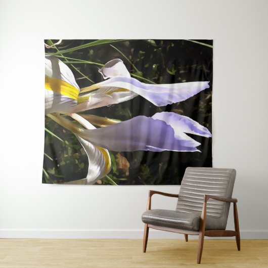 Algerijnse iris hyperrealistische verf van wilde b wandkleed (In Situ (horizontaal))