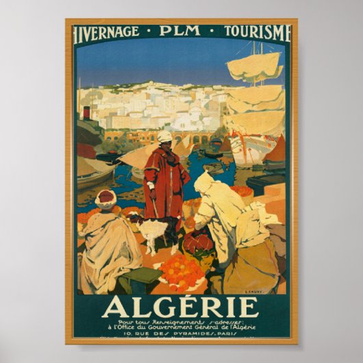 Algerijnse Vintage Poster (Voorkant)