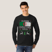Algerijnse vlag Algerijnse kerstkeuter T-shirt (Voorkant volledig)