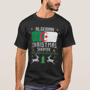Algerijnse vlag Algerijnse kerstkeuter T-shirt