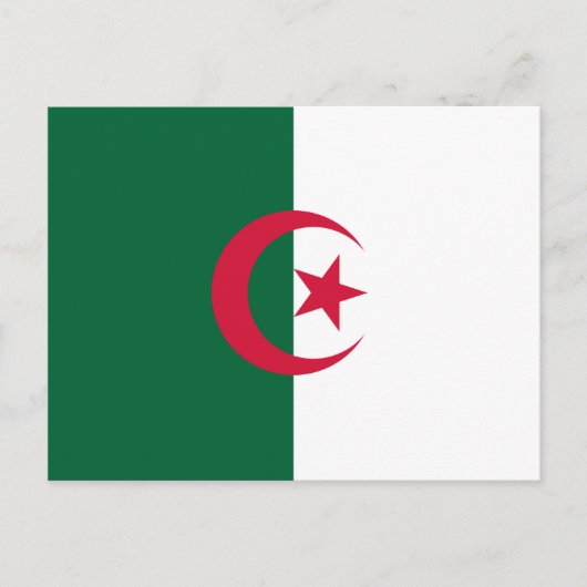 Algerijnse vlag briefkaart (Voorkant)