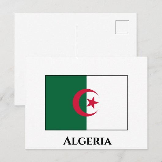Algerijnse vlag briefkaart (Voorkant / Achterkant)
