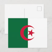 Algerijnse vlag briefkaart (Voorkant / Achterkant)