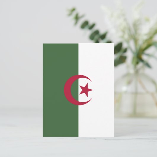 Algerijnse vlag briefkaart (Staand voorkant)
