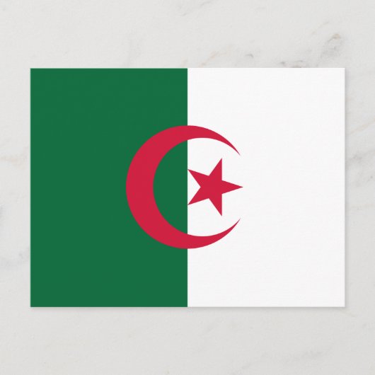 Algerijnse vlag briefkaart (Voorkant)