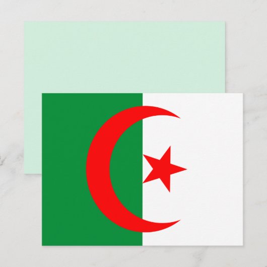 algerijnse vlag briefkaart (Voorkant / Achterkant)