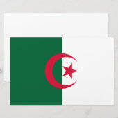 Algerijnse vlag briefpapier (Voorkant / Achterkant)