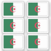 Algerijnse vlag Collectie pack van 6 Sticker (Voorkant)
