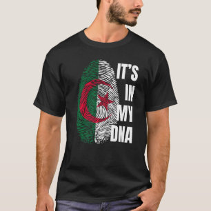 Algerijnse vlag DNA-vingerafdruklezer - Zwarte ges T-shirt