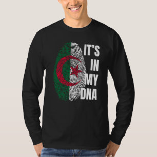 Algerijnse vlag DNA-vingerafdruklezer - Zwarte ges T-shirt