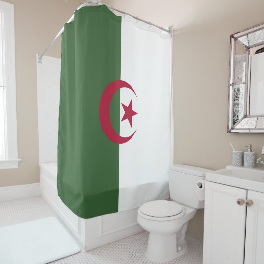 Algerijnse vlag douchegordijn (In situ)