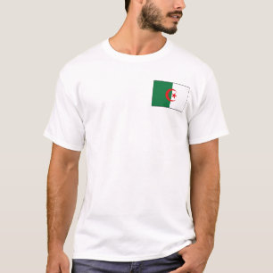 Algerijnse vlag en kaart T-Shirt