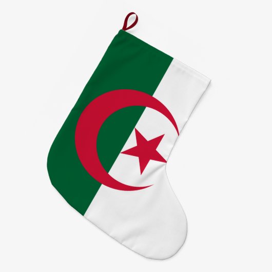 Algerijnse vlag grote kerstsok (Voorkant (Hangend))