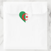 Algerijnse vlag hart sticker (Tas)