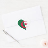 Algerijnse vlag hart sticker (Envelop)
