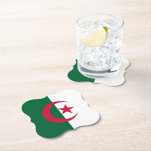 Algerijnse vlag kartonnen onderzetters (Insitu)
