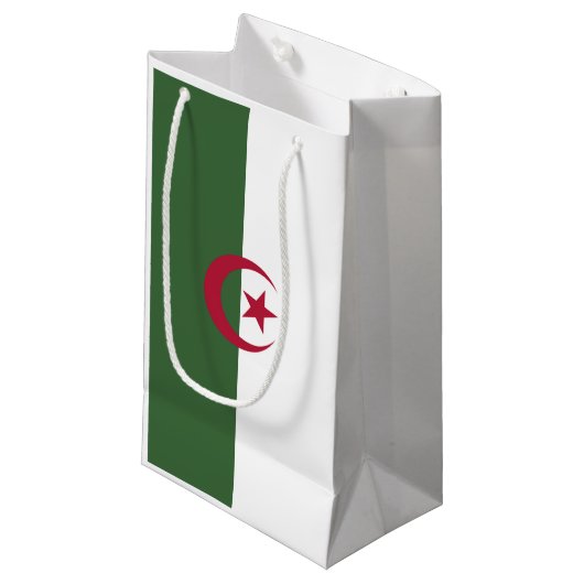 Algerijnse vlag klein cadeauzakje (Voorkant Gekanteld)