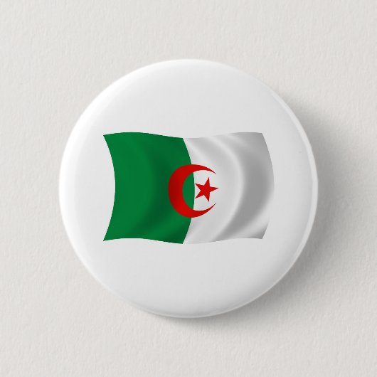 Algerijnse Vlag Knop Ronde Button 5,7 Cm (Voorkant)