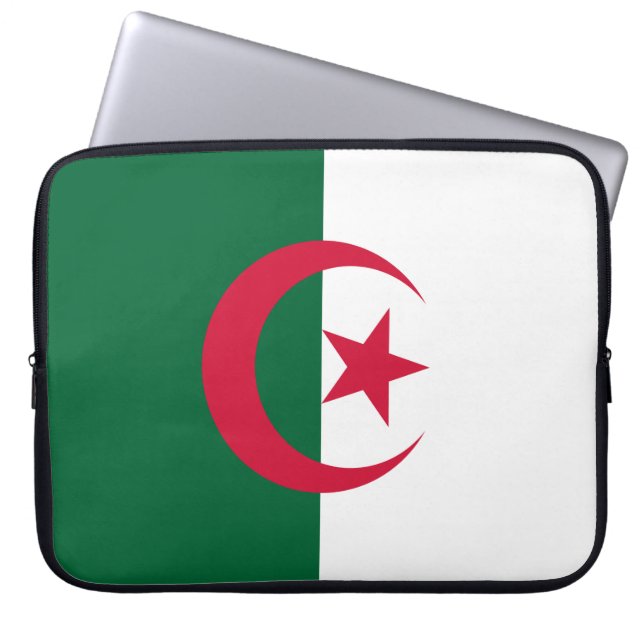 Algerijnse vlag laptop sleeve (Voorkant)