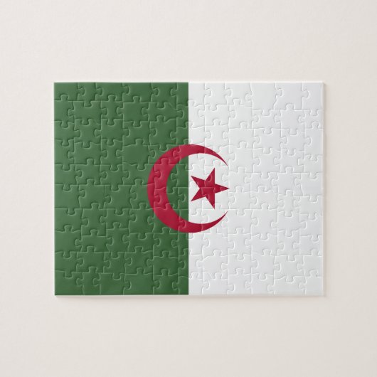 Algerijnse vlag legpuzzel (Horizontaal)
