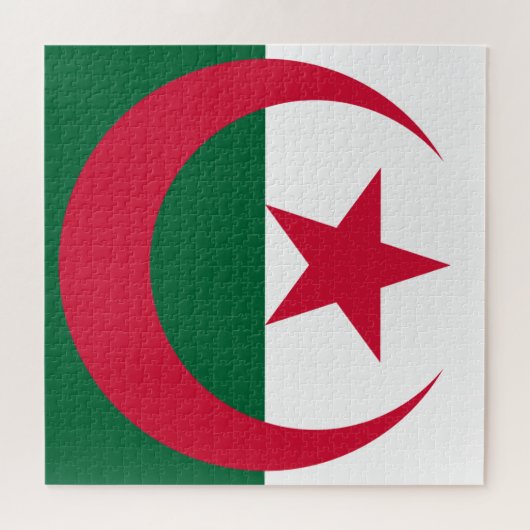 Algerijnse vlag legpuzzel (Horizontaal)
