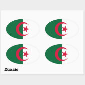 Algerijnse vlag ovale sticker (Vel)