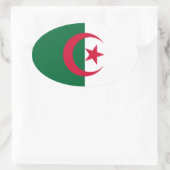Algerijnse vlag ovale sticker (Tas)
