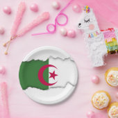 Algerijnse vlag papieren bordje (Feest)