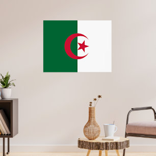 Algerijnse vlag poster