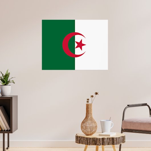 Algerijnse vlag poster (Woonkamer 3)