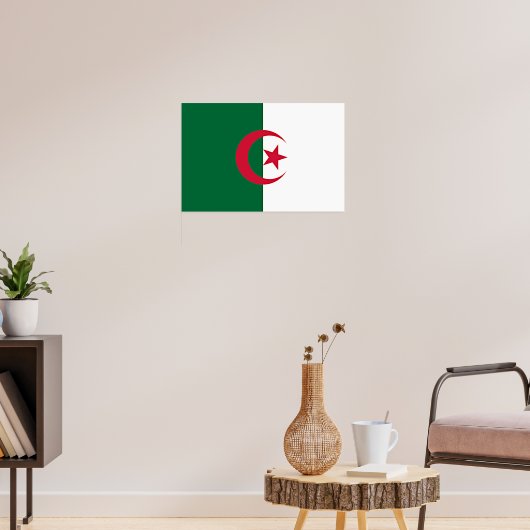 Algerijnse vlag poster (Woonkamer 3)