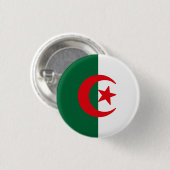 Algerijnse vlag ronde button 3,2 cm (Voorkant /achterkant)