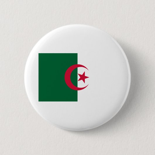 Algerijnse vlag ronde button 5,7 cm (Voorkant)