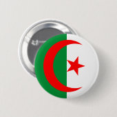 algerijnse vlag ronde button 5,7 cm (Voorkant /achterkant)