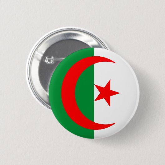 algerijnse vlag ronde button 5,7 cm (Voorkant /achterkant)