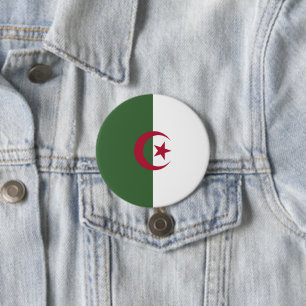 Algerijnse vlag ronde button 7,6 cm