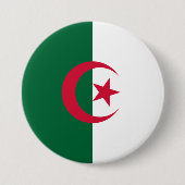 Algerijnse vlag ronde button 7,6 cm (Voorkant)