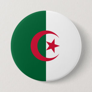 Algerijnse vlag ronde button 7,6 cm