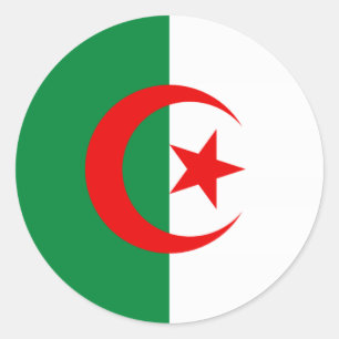 Algerijnse vlag ronde sticker